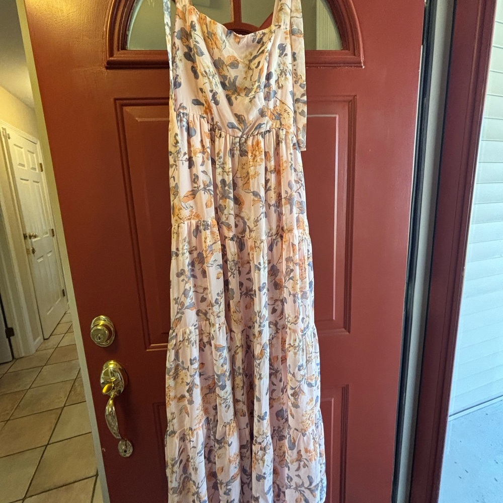 Floral Maxi Dress in Pastel Shades